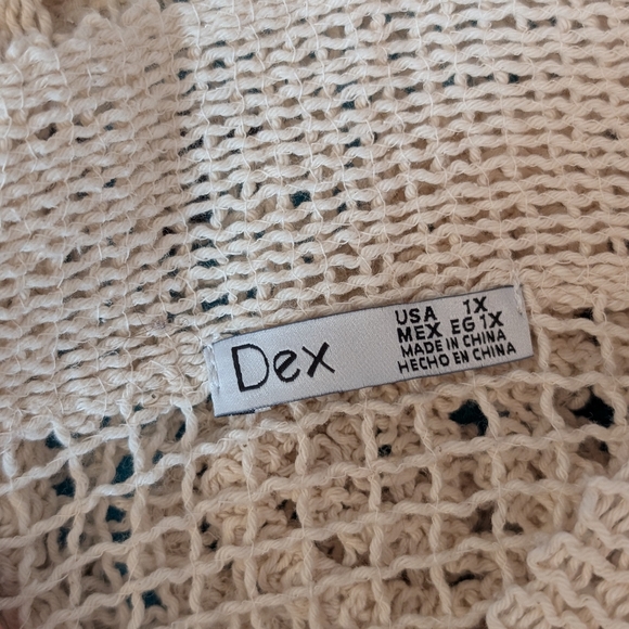 Dex Crochet Beige Beach Cover Up/Top - Picture 9 of 9